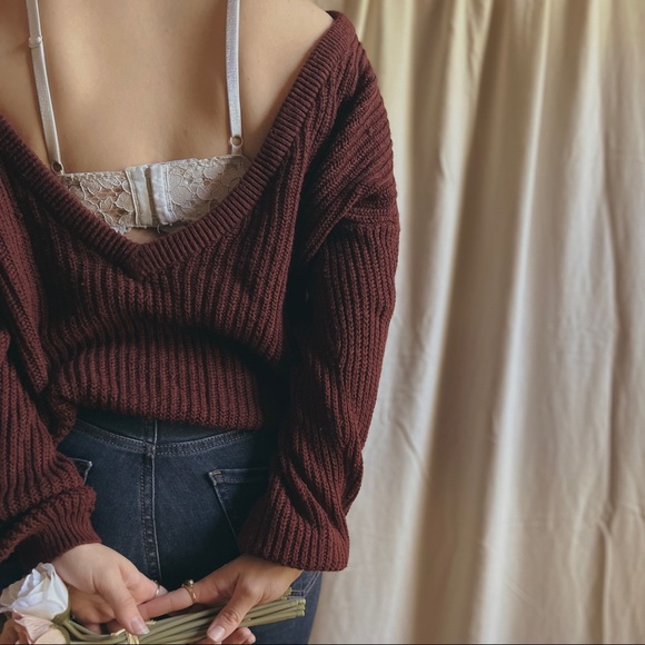 𝘽𝙪𝙧𝙜𝙪𝙣𝙙𝙮 𝙫-𝙙𝙧𝙤𝙥𝙥𝙚𝙙 𝙗𝙖𝙘𝙠 𝙨𝙬𝙚𝙖𝙩𝙚𝙧 - Picture 4 of 4